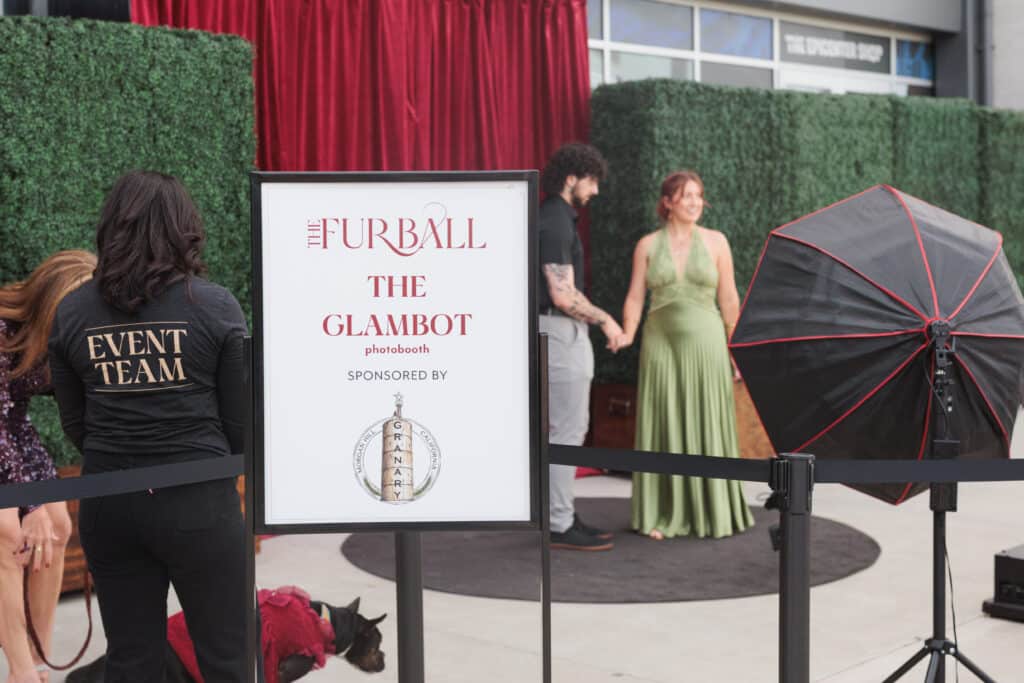 Fur Ball Glambot activation with event team and guest photography