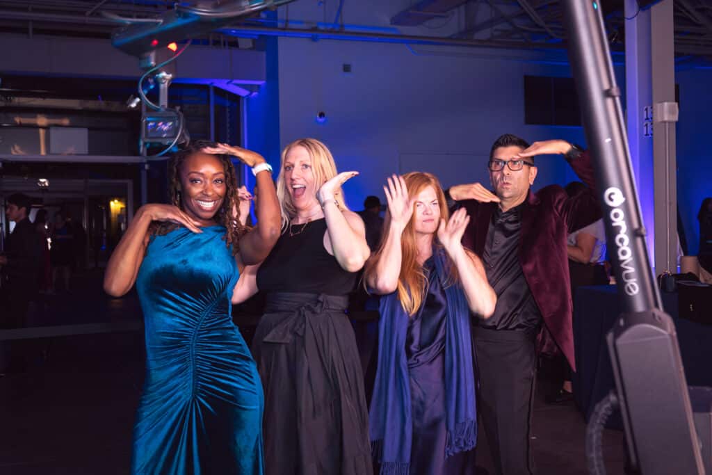 Glambot slow-motion video experience capturing guests at a luxury event.