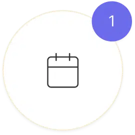 Calendar icon representing booking and scheduling for luxury wedding photo booth rentals by Pop Life Photo.