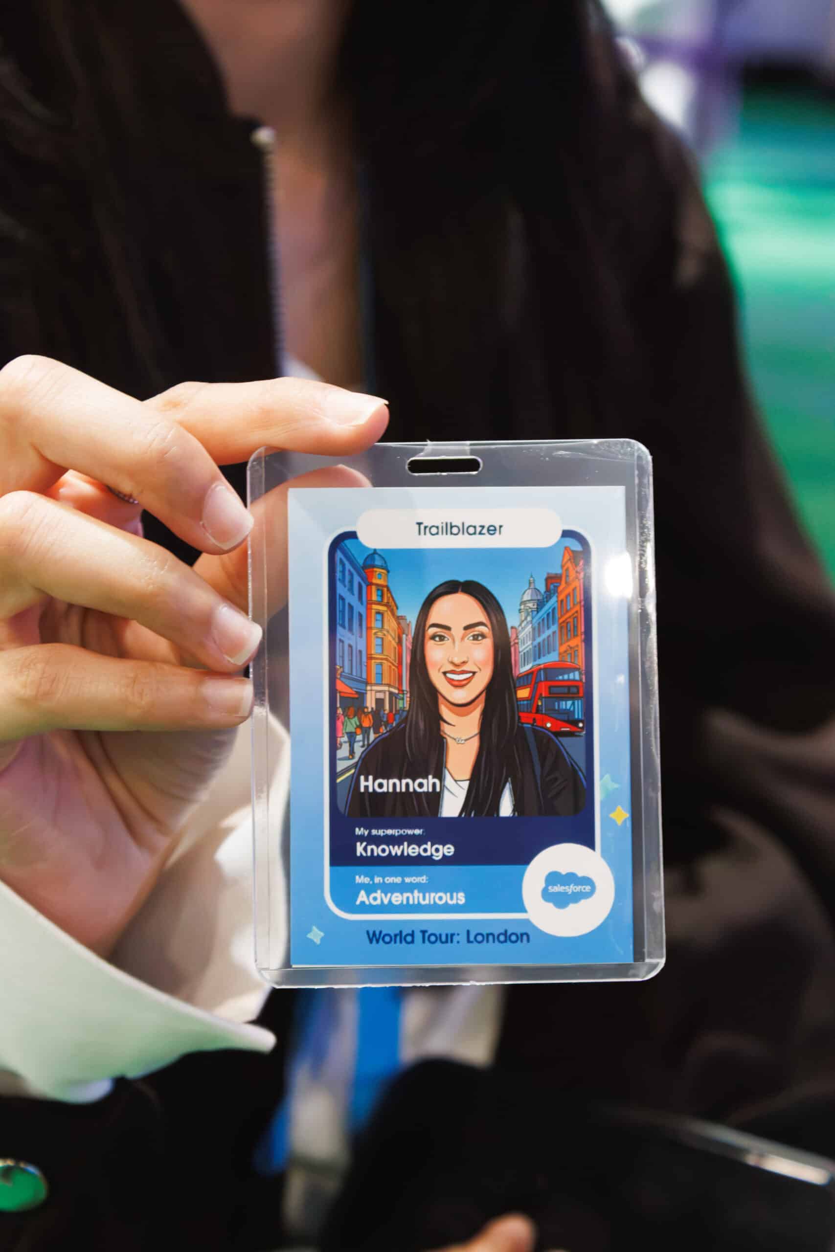 Pop Life Photo AI Trading Card activation at Salesforce World Tour: London.