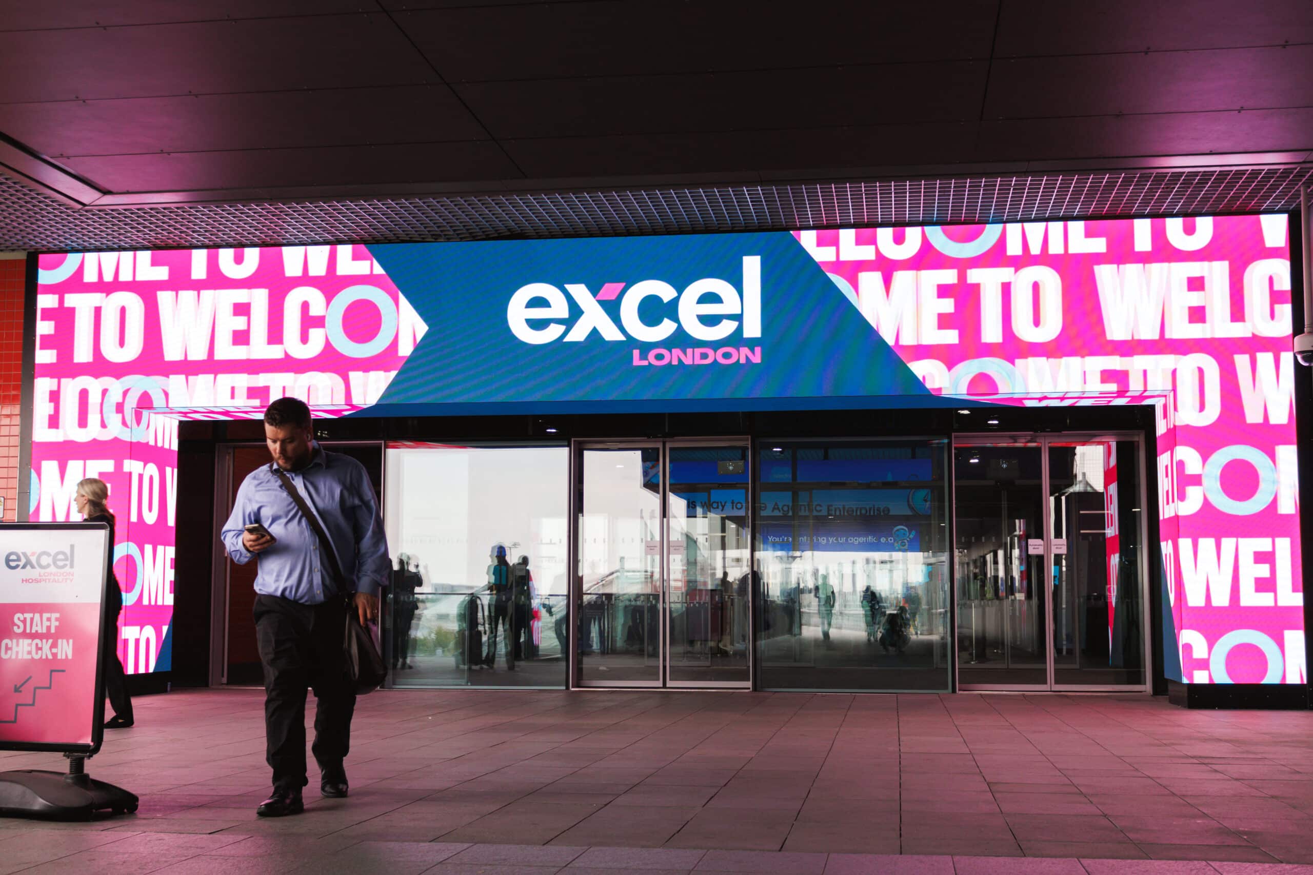 Pop Life Photo team member at Excel London event venue, Salesforce World Tour activation.