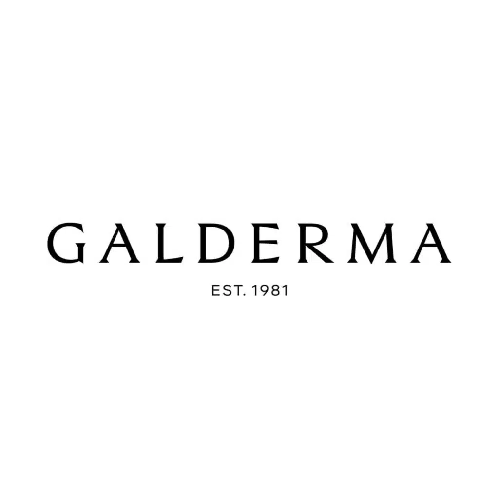 Galderma logo and brand mark for premium photo and video activations.